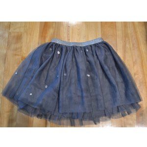 GapKids Girls (8) Silver Flutter Tutu Skirt with Sequins